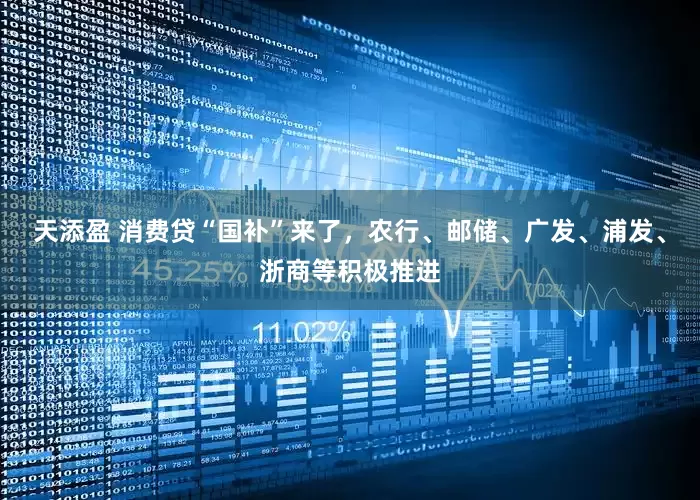 天添盈 消费贷“国补”来了，农行、邮储、广发、浦发、浙商等积极推进